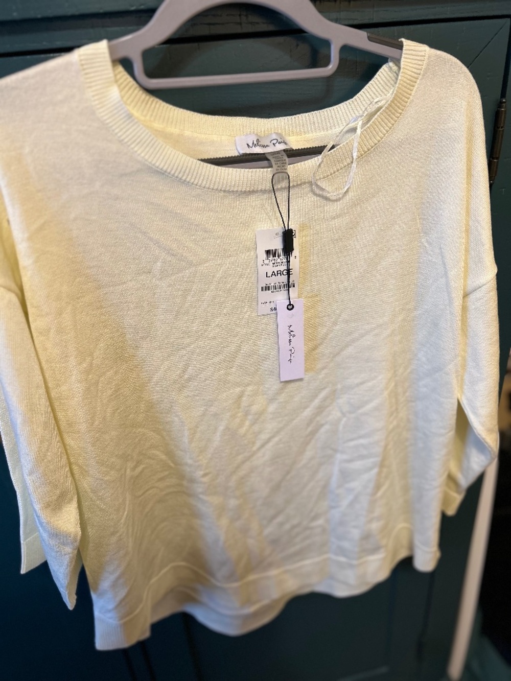 NWT Lightwieght cream sweater